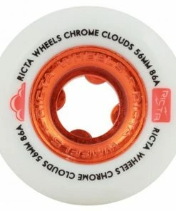 Skateboarding RICTA - CHROME CLOUDS RED SKATEBOARD WHEELS 56MM X 86A