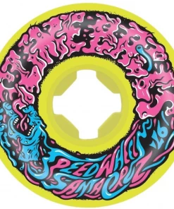 Skateboarding SANTA CRUZ - SLIME BALLS VOMIT MINI II SKATEBOARD WHEELS YELLOW 54MM X 97A