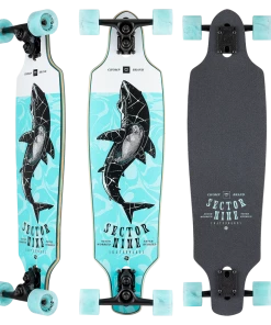 SECTOR 9 - GREAT WHITE COMPLETE SKATEBOARD: 34"
