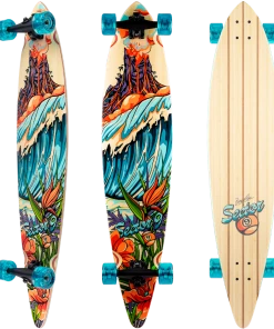 SECTOR 9 - MAVERICK STACK COMPLETE SKATEBOARD: 44" X 9.75" Skateboarding