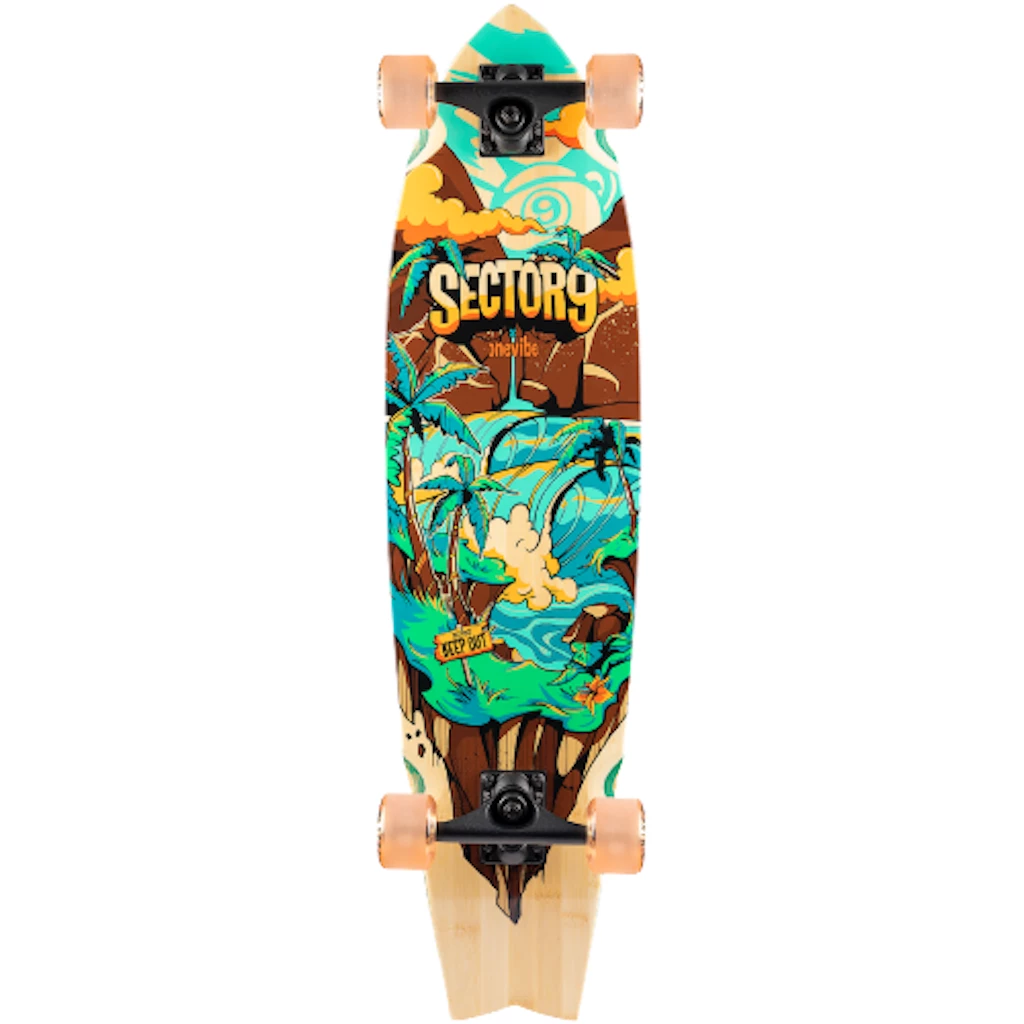SECTOR 9 - SNAPPER HIDEOUT COMPLETE SKATEBOARD: 34" X 8.75" Cruisers, Longboards And Surf Skates 1 SECTOR 9 - SNAPPER HIDEOUT COMPLETE SKATEBOARD: 34" X 8.75" Cruisers, Longboards And Surf Skates