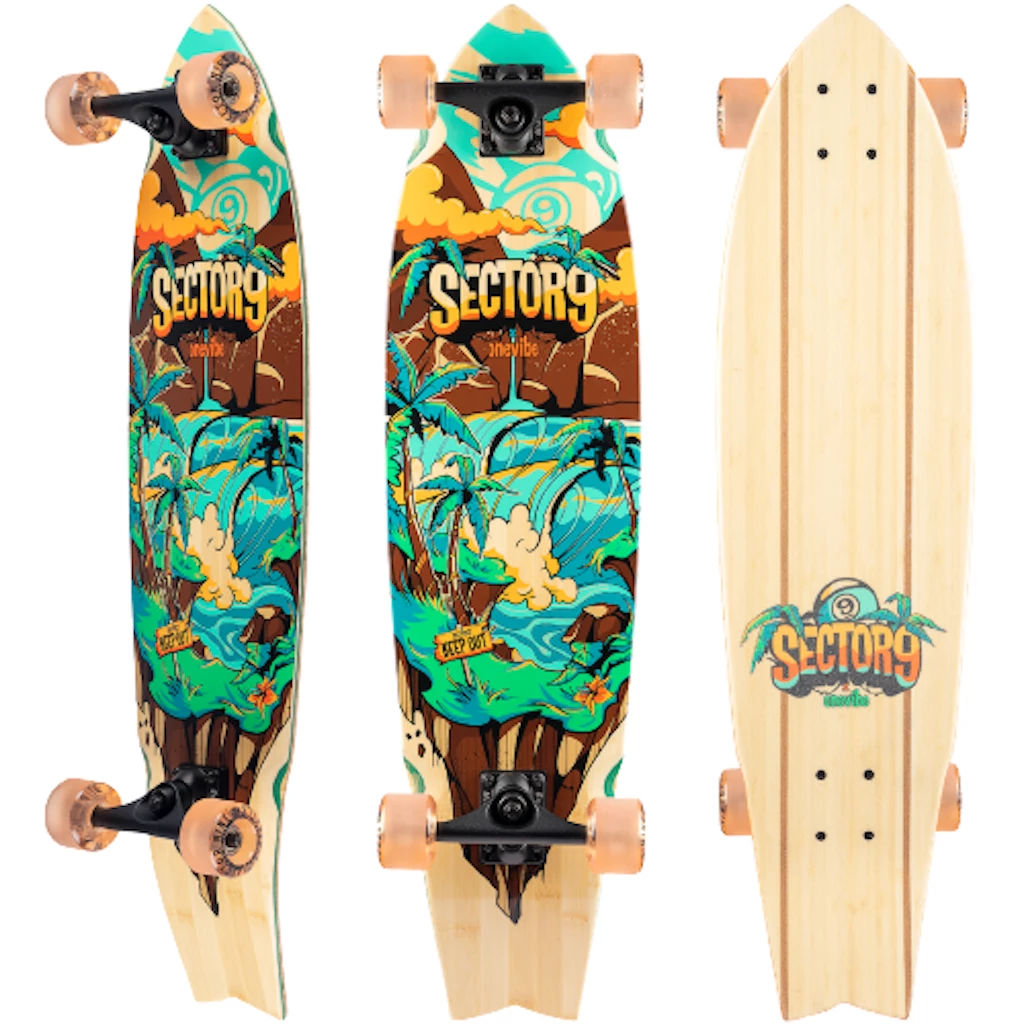 SECTOR 9 - SNAPPER HIDEOUT COMPLETE SKATEBOARD: 34" X 8.75" Cruisers, Longboards And Surf Skates 2 SECTOR 9 - SNAPPER HIDEOUT COMPLETE SKATEBOARD: 34" X 8.75" Cruisers, Longboards And Surf Skates