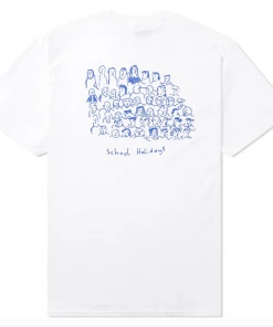 Hoddle School Holidays White S/S T