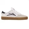 LAKAI - CAMBRIDGE MENS SHOES: WHITE/BLACK SUEDE