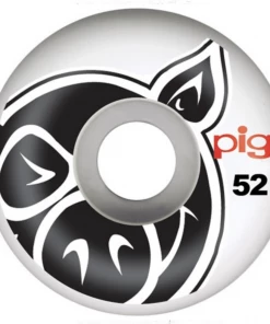 Skateboarding Pig Head Natural Wheels