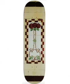 Skateboarding PASS~PORT - TILE LIFE SERIES. CREAM SKATEBOARD DECK. 8.0"