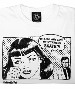 THRASHER - BOYFRIEND SHORT SLEEVE TEE: WHITE