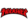 THRASHER - GODZILLA DIE CUT STICKER RED ON BLACK 4" X 1.5"