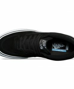 VANS - SKATE HALF CAB SUEDE/CANVAS MENS SHOES: BLACK/WHITE