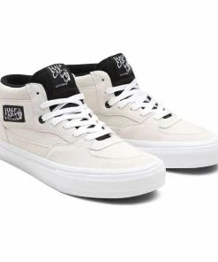 VANS - SKATE HALF CAB SUEDE/CANVAS MENS SHOES. MARSHMALLOW/WHITE
