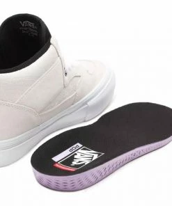 VANS - SKATE HALF CAB SUEDE/CANVAS MENS SHOES. MARSHMALLOW/WHITE