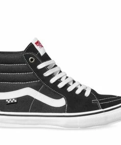 VANS - SKATE SK8-HI SHOES: BLACK/WHITE Trucks