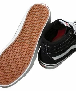 VANS - SKATE SK8-HI SHOES: BLACK/WHITE Trucks