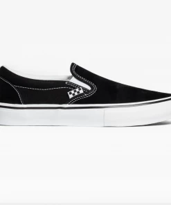 VANS - SKATE SLIP ON SHOES: BLACK/WHITE Trucks 6 VANS - SKATE SLIP ON SHOES: BLACK/WHITE Trucks
