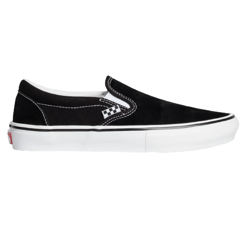 VANS - SKATE SLIP ON SHOES: BLACK/WHITE Trucks 1 VANS - SKATE SLIP ON SHOES: BLACK/WHITE Trucks