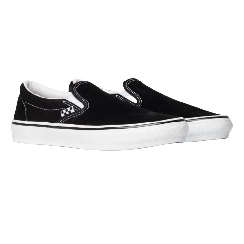 VANS - SKATE SLIP ON SHOES: BLACK/WHITE Trucks 2 VANS - SKATE SLIP ON SHOES: BLACK/WHITE Trucks