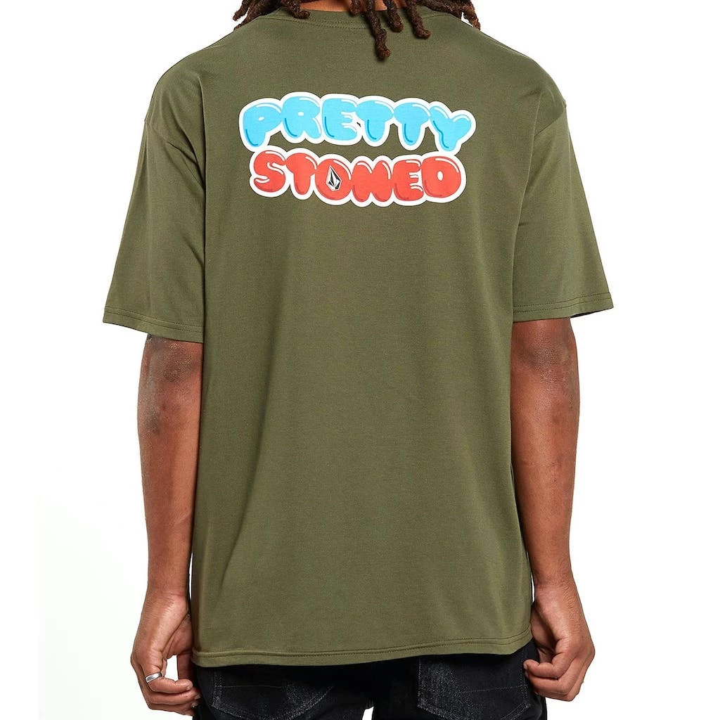Trucks VOLCOM - PRETTY STONED S/S TEE MILITARY GREEN 1 Trucks VOLCOM - PRETTY STONED S/S TEE MILITARY GREEN