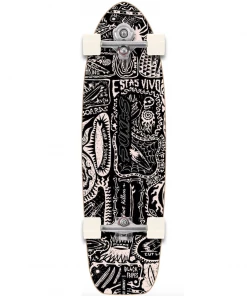 Skateboarding YOW X PUKAS - DARK 2 SURF SKATEBOARD: 34.5"