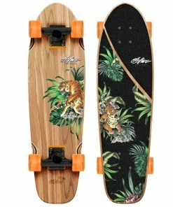 OBFive Skateboards OBFIVE - PSYCHED TIGER RKP SURF SKATEBOARD: 31" X 10" Skateboarding