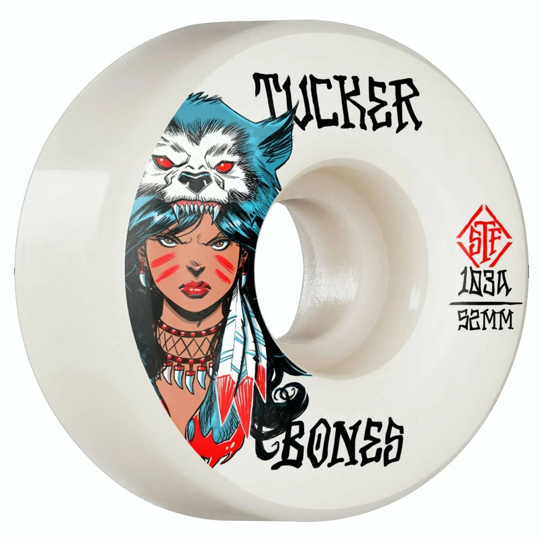 BONES - STF Tucker We Are Wolves V1 Wheels. 54mm X 103a 1 BONES - STF Tucker We Are Wolves V1 Wheels. 54mm X 103a