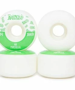 BONES - 100's. V4 WIDE. WHITE ORIGINAL FORMULA SKATE WHEELS. 100A