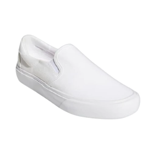 ADIDAS - COURT RALLYE SLIP ON SHOES. WHITE/WHITE 2 ADIDAS - COURT RALLYE SLIP ON SHOES. WHITE/WHITE