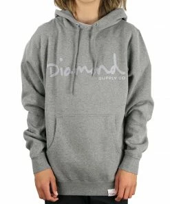 Diamond Tonal OG Script Hoodie - Grey