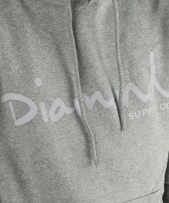 Diamond Tonal OG Script Hoodie - Grey