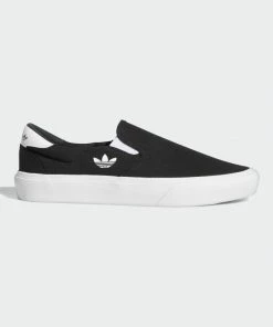 ADIDAS - COURT RALLYE SLIP ON SHOES BLACK/BLACK/WHITE Trucks