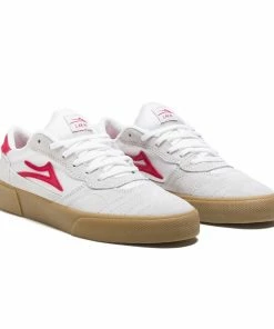 LAKAI - CAMBRIDGE MENS SHOES. WHITE/RED