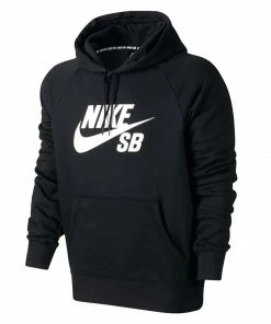 Trucks NIKE SB - ICON PULLOVER SKATE HOODIE. BLACK/WHITE