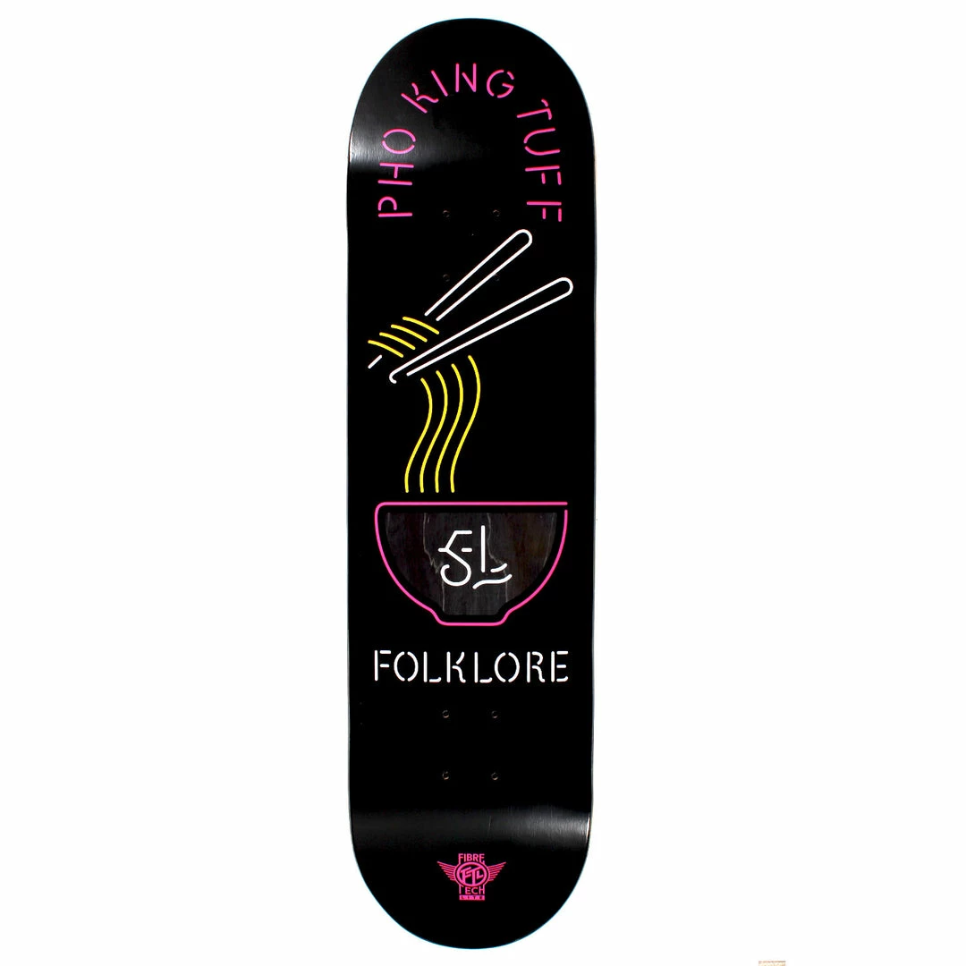 FOLKLORE - FIBRE TECH LITE NOODLES PHO KING TUFF SKATE DECK. 8.0" Skateboarding 4 FOLKLORE - FIBRE TECH LITE NOODLES PHO KING TUFF SKATE DECK. 8.0" Skateboarding